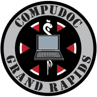 Compudoc Logo - Caduceus and Computer - Left Side. Compudoc Logo - Caduceus and Computer - Left Side.